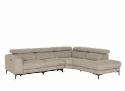 Hoeksalon Arya 293x241cm - stof - grijs met relax