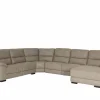 Hoeksalon Berry 372x292cm - stof - beige met relax