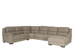 Hoeksalon Berry 372x292cm - stof - beige met relax