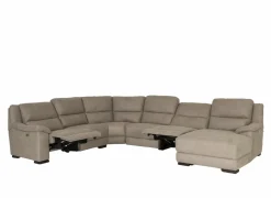 Hoeksalon Berry 372x292cm - stof - beige met relax