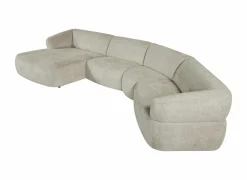 Hoeksalon Bled 411x174cm - stof - zand