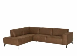 Hoeksalon Brenda 275x210cm - stof - cognac