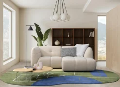 Hoeksalon Bric 224x162cm - stof - naturel