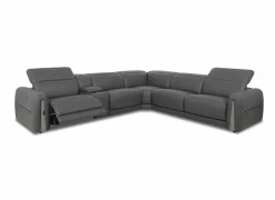 Hoeksalon Bush 322x290cm - leder - shalegrey