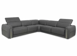 Hoeksalon Bush 290x290cm - leder - shalegrey