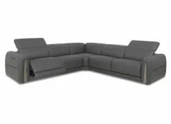 Hoeksalon Bush 290x290cm - leder - shalegrey