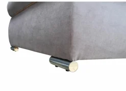 Hoeksalon Caro 272x197cm - stof - middengrijs met bedfunctie en opbergruimte