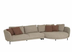 Hoeksalon Carre 356x160cm - stof - beige