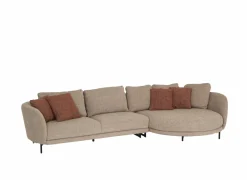 Hoeksalon Carre 311x154cm - stof - beige