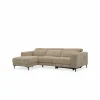 Hoeksalon Cine 277x168cm - stof - taupe met relax