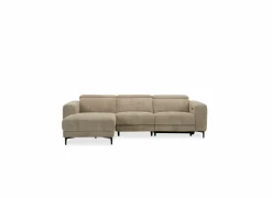 Hoeksalon Cine 277x168cm - stof - taupe met relax