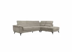 Hoeksalon Condor 283x89cm - stof - champagne