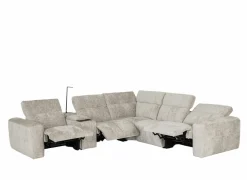 Hoeksalon Crow 334x301cm - stof - turtledove met 3 relaxen