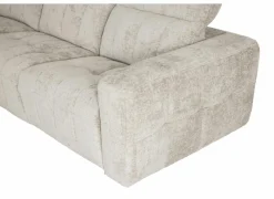 Hoeksalon Crow 301x301cm - stof - turtledove met 2 elektrische relaxen