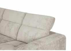 Hoeksalon Crow 301x301cm - stof - turtledove met 2 elektrische relaxen