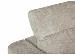 Hoeksalon Crow 334x301cm - stof - turtledove met 2 elektrische relaxen