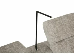 Hoeksalon Crow 334x301cm - stof - turtledove met 2 elektrische relaxen