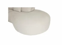 Hoeksalon Down 330x370cm - stof - crème met relax & opbergruimte