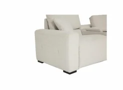 Hoeksalon Down 330x370cm - stof - crème met relax & opbergruimte