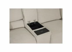 Hoeksalon Down 330x370cm - stof - crème met relax & opbergruimte