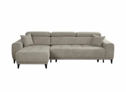 Hoeksalon Dragor 296x179cm - stof - grijs met bedfunctie