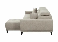 Hoeksalon Dragor 296x179cm - stof - grijs