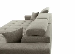 Hoeksalon Dragor 296x179cm - stof - grijs