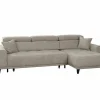 Hoeksalon Dragor 296x179cm - stof - grijs met bedfunctie