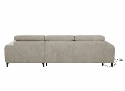Hoeksalon Dragor 296x179cm - stof - grijs met bedfunctie