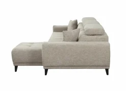 Hoeksalon Dragor 296x179cm - stof - grijs met bedfunctie