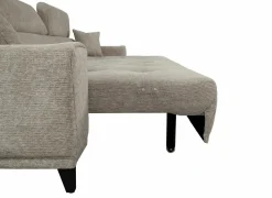 Hoeksalon Dragor 296x179cm - stof - grijs met bedfunctie