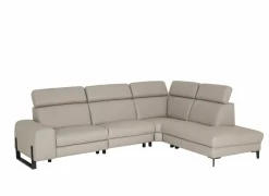 Hoeksalon Durham 304x230cm - stof - lichtgrijs met relax