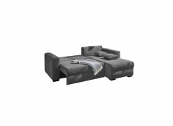 Hoeksalon Elmau 235x169cm - stof - grijs met bedfunctie & opbergruimte