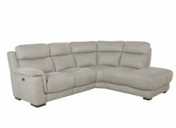 Hoeksalon Elton 250x215cm - stof - dove grey met relax & harde zit