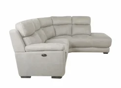 Hoeksalon Elton 250x215cm - stof - dove grey met relax & harde zit