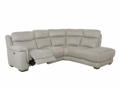 Hoeksalon Elton 250x215cm - stof - dove grey met relax & harde zit