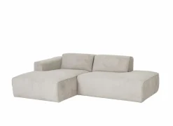 Hoeksalon Enjoy 229x161 - stof - beige