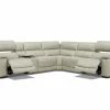 Hoeksalon Era 320x287cm - leder - beige met relax & zero-wall functie & opbergruimte