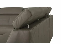 Hoeksalon Erba 376x291cm - stof - donkergrijs met relax