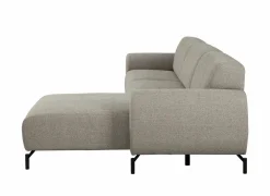 Hoeksalon Eron 331x182cm - stof - taupe