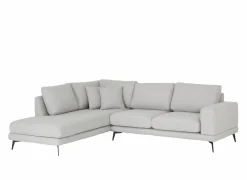 Hoeksalon Eston 284x219cm - stof - lichtgrijs