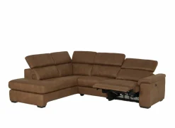 Hoeksalon Fall 213x271cm - stof - cognac met relax