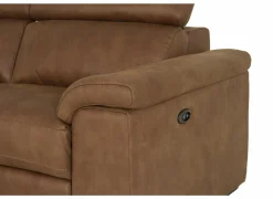 Hoeksalon Fall 213x271cm - stof - cognac met relax