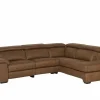 Hoeksalon Fall 271x213cm - stof -  cognac met relax