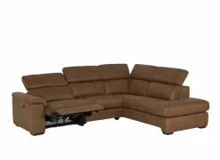Hoeksalon Fall 271x213cm - stof -  cognac met relax