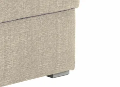 Hoeksalon Flemingsburg 226x165cm - stof - beige met bedfunctie en opbergruimte