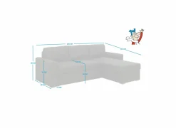 Hoeksalon Flemingsburg 226x165cm - stof - donkergrijs met bedfunctie en opbergruimte