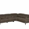 Hoeksalon Flow 287x238cm - stof - grijs met relax