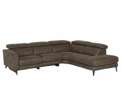 Hoeksalon Flow 287x238cm - stof - grijs met relax