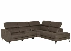 Hoeksalon Flow 287x238cm - stof - grijs met relax